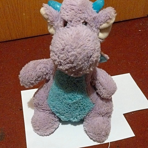 Purple dragon soft toy - dragon,